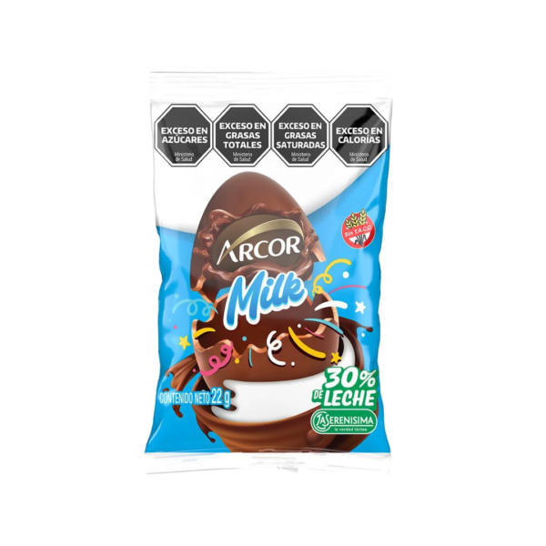 Arcor huevo milk con sorpresa x 22g