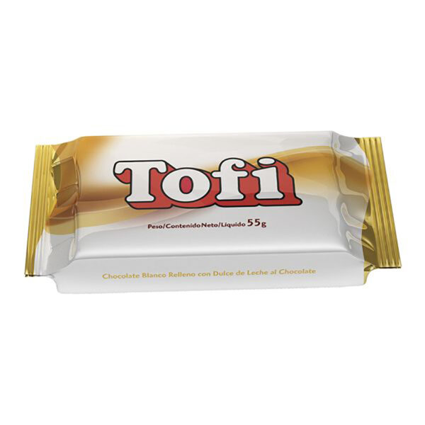 Tofi chocolate relleno blanco x55g
