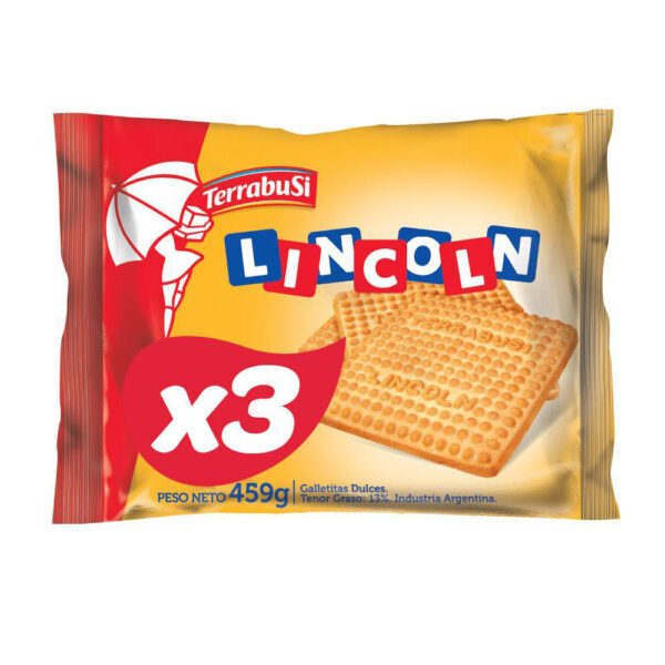 Terrabusi lincoln x 459g vain tripack