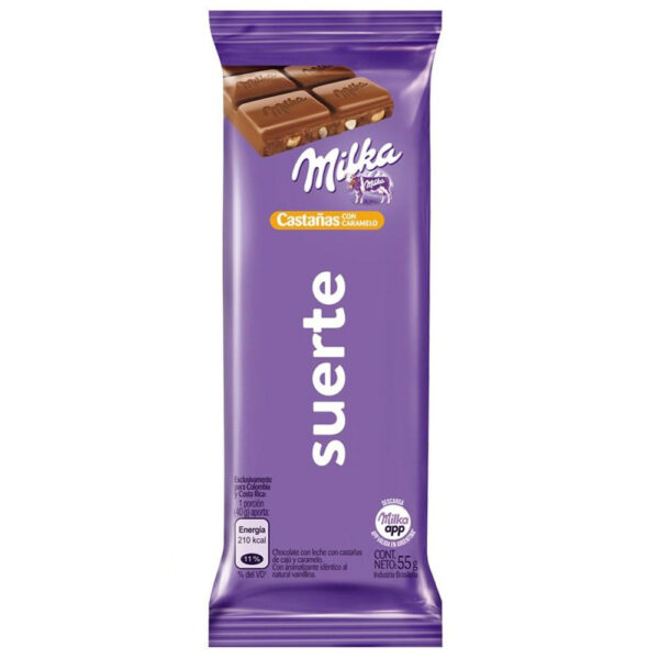 Milka chocolate x55g castañas c/caramelo