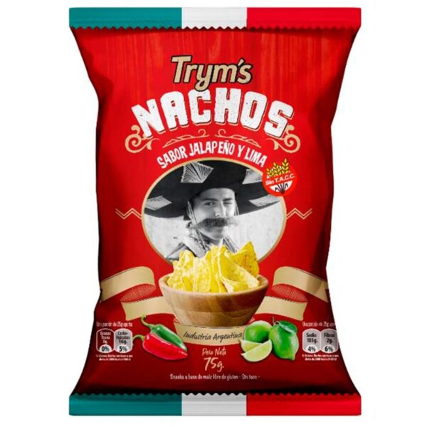 Tryms nachos jalapeño 75g