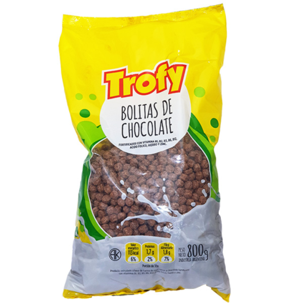 Trofy bolitas chocolate x800g