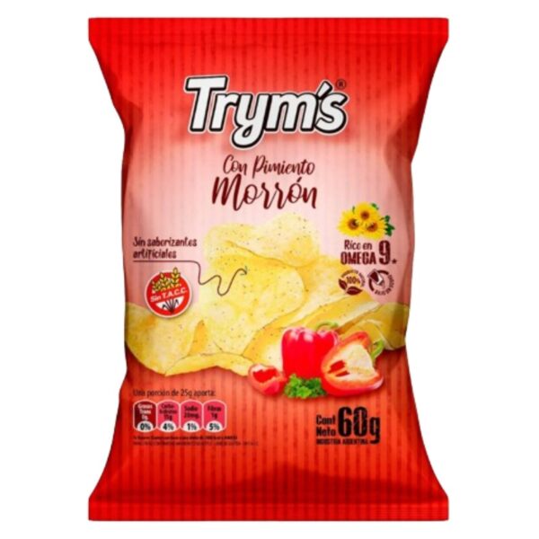 Tryms papas fritas pimiento morron 60g