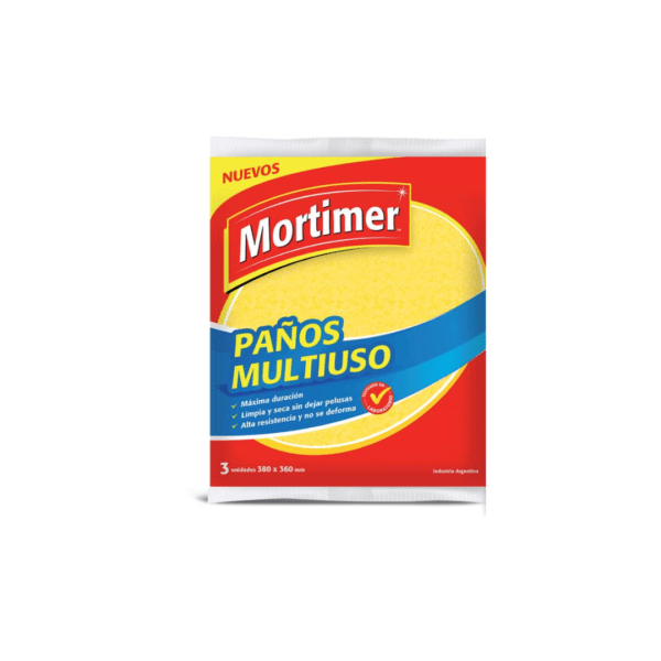 Mortimer paño multiuso amarillo x3