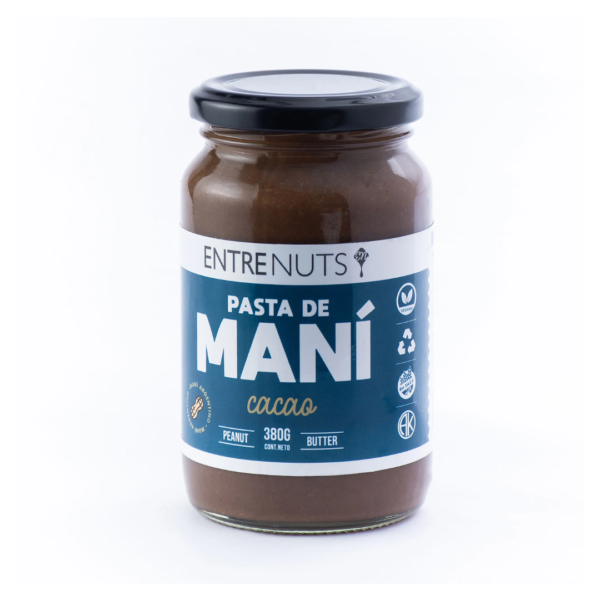Entrenuts pasta mani 370gr cacao