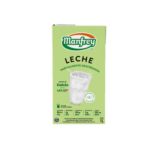 Manfrey leche parc descremada uat x1l