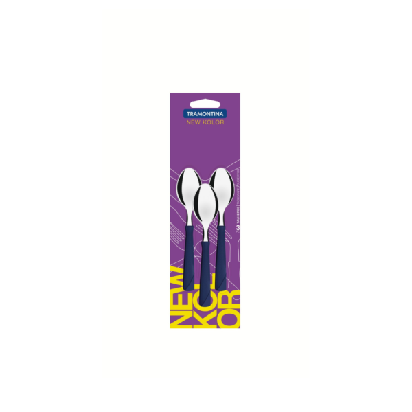 Tramontina new kolor cucharitas set x3 azul